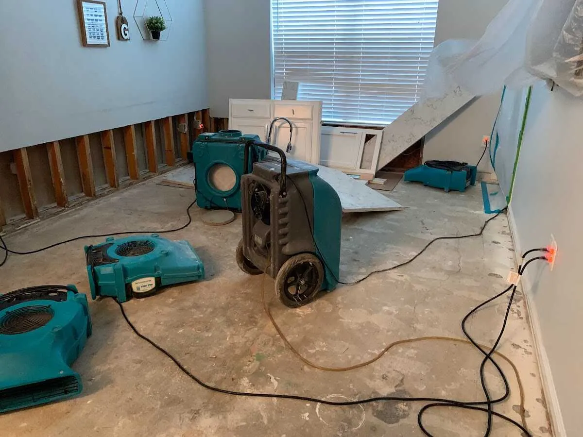Dehumidifier in flood-cut room for Water Extraction & Removal in Russellville